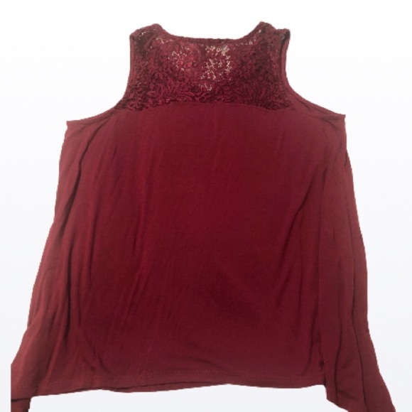 PENNINGTONS PLUS 2X In Every Story A-Line Tank Top Lace Yoke in Rumba Re… - Picture 7 of 14